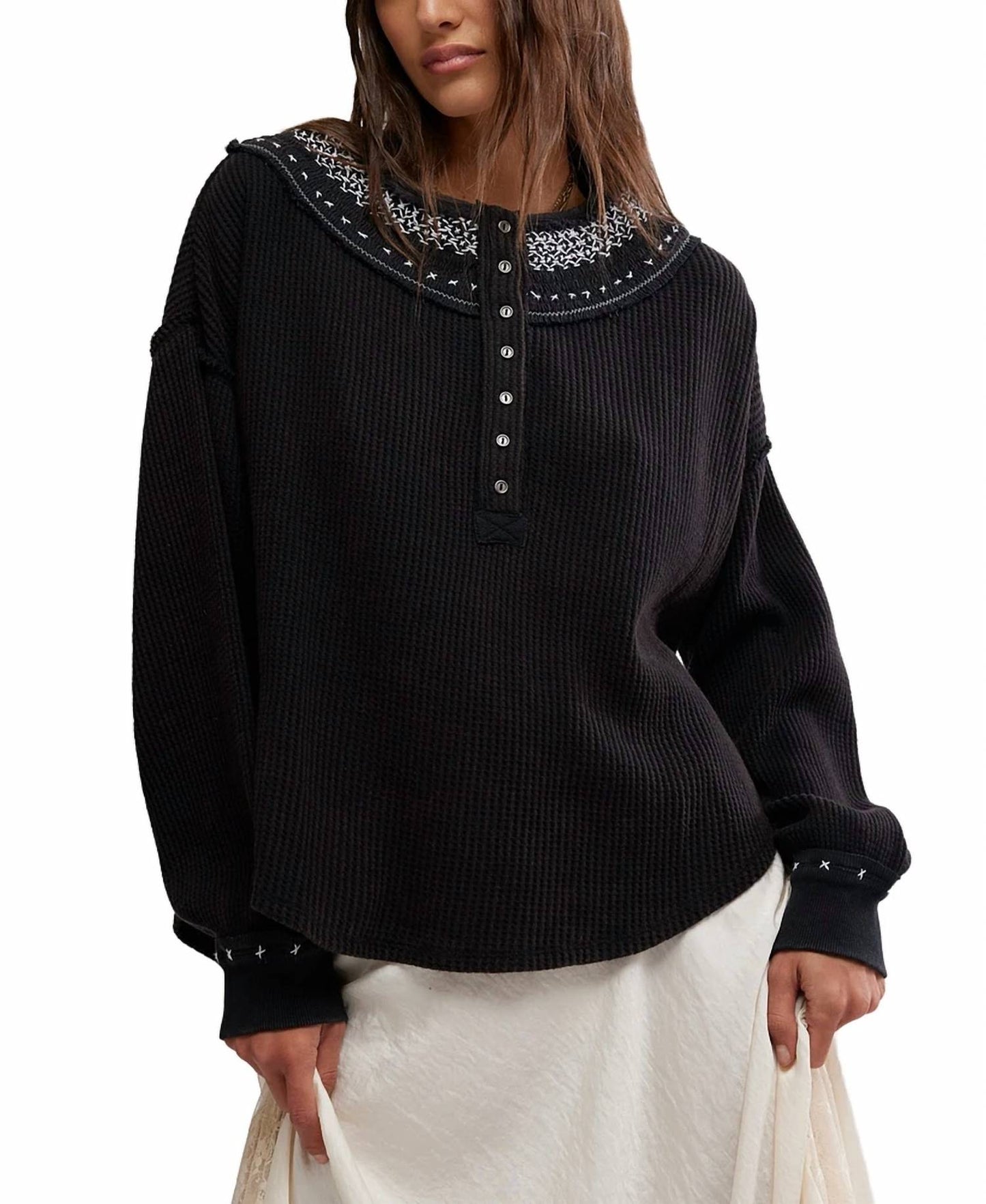 Free People - HOLLY HENLEY SWEATER