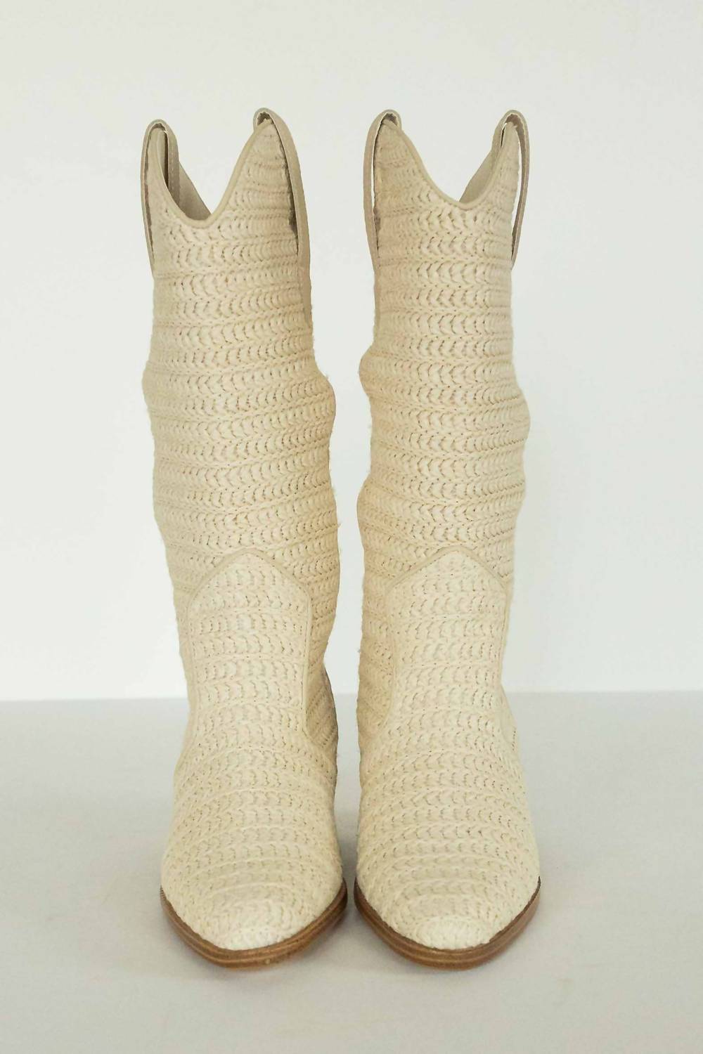 Mia Shoes - Women's Jenah Leather Raffia Boots