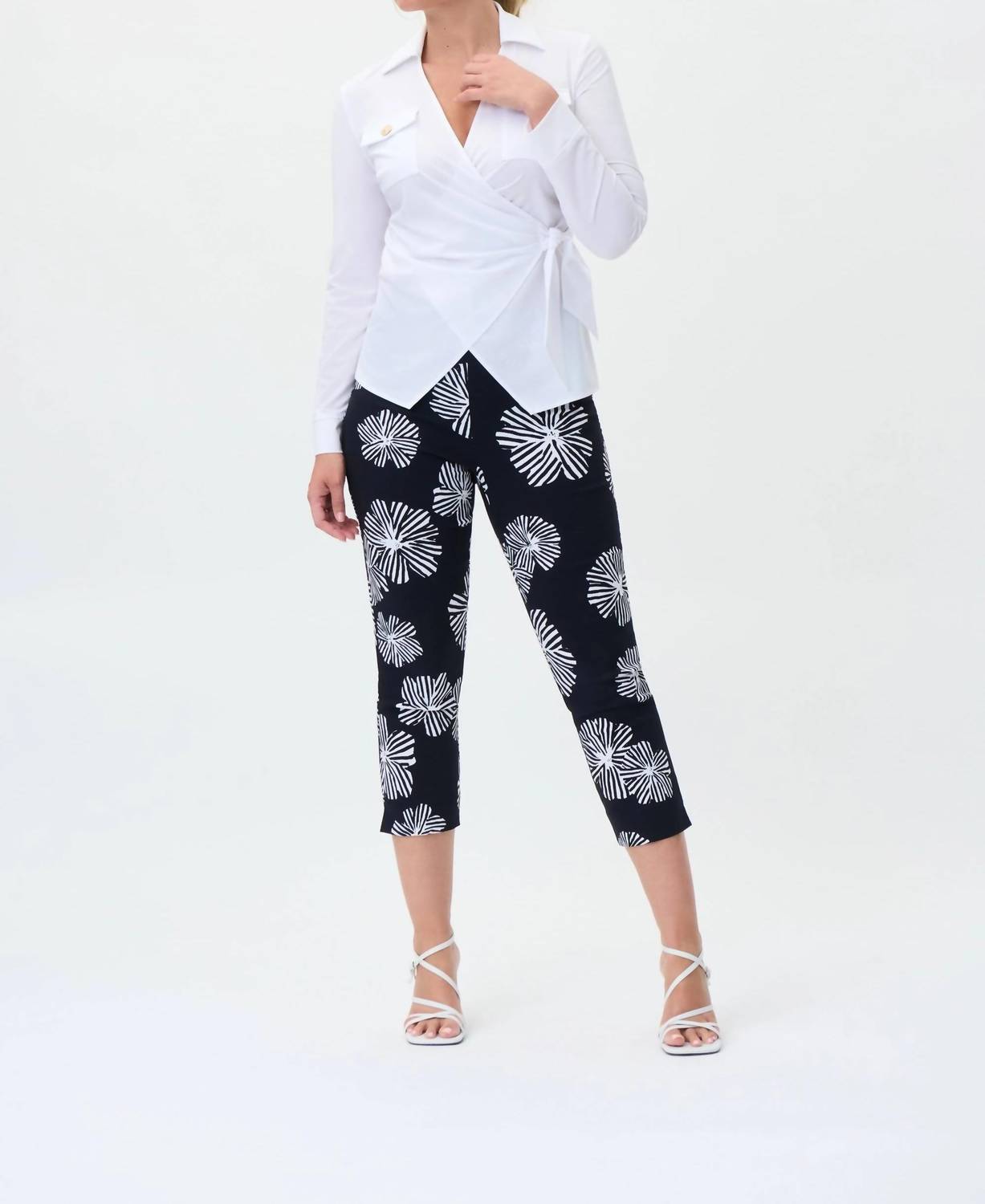 Joseph Ribkoff - Belted V-Neck Blouse