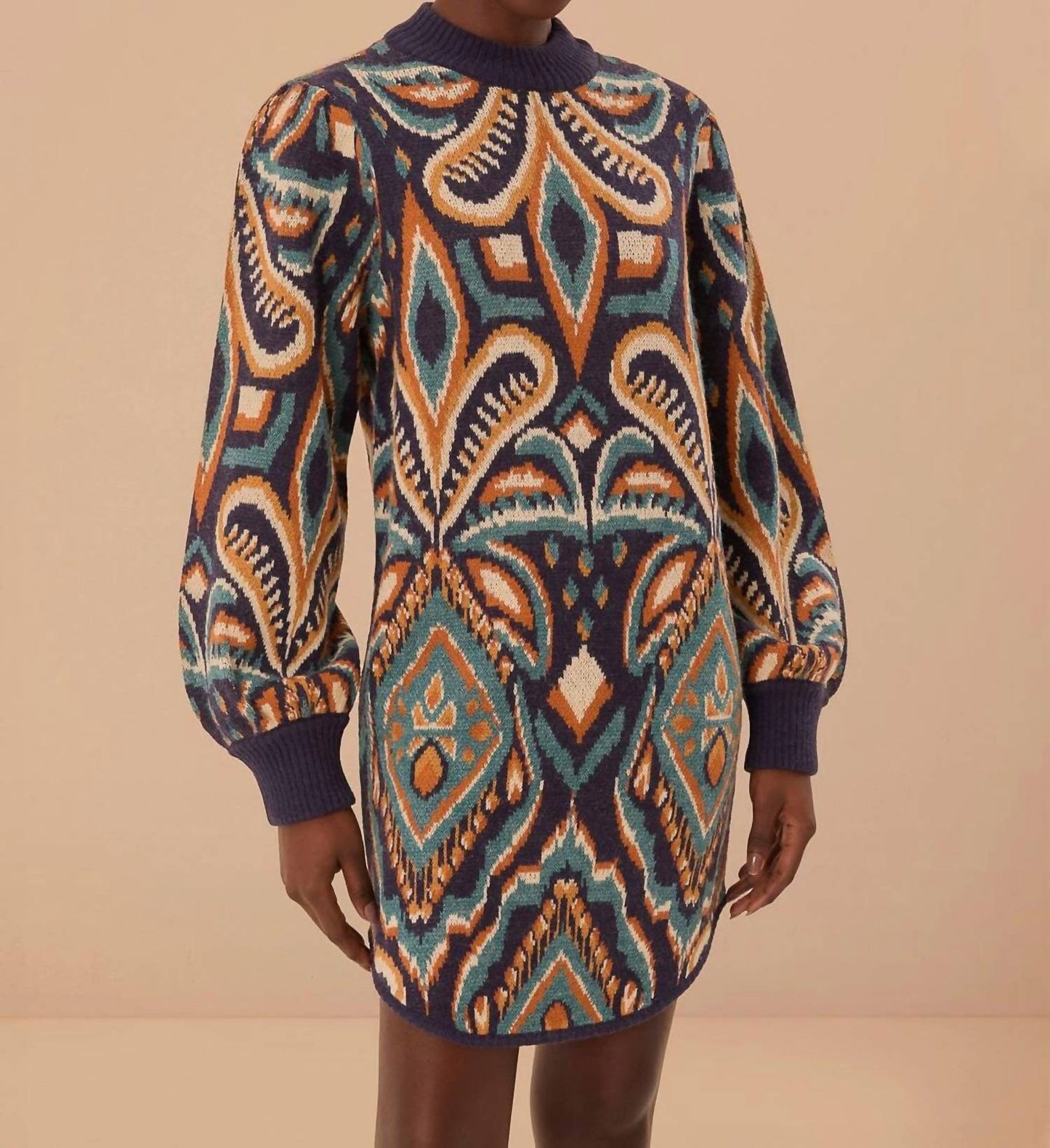 Farm Rio - Pineapple Ikat Knit Dress