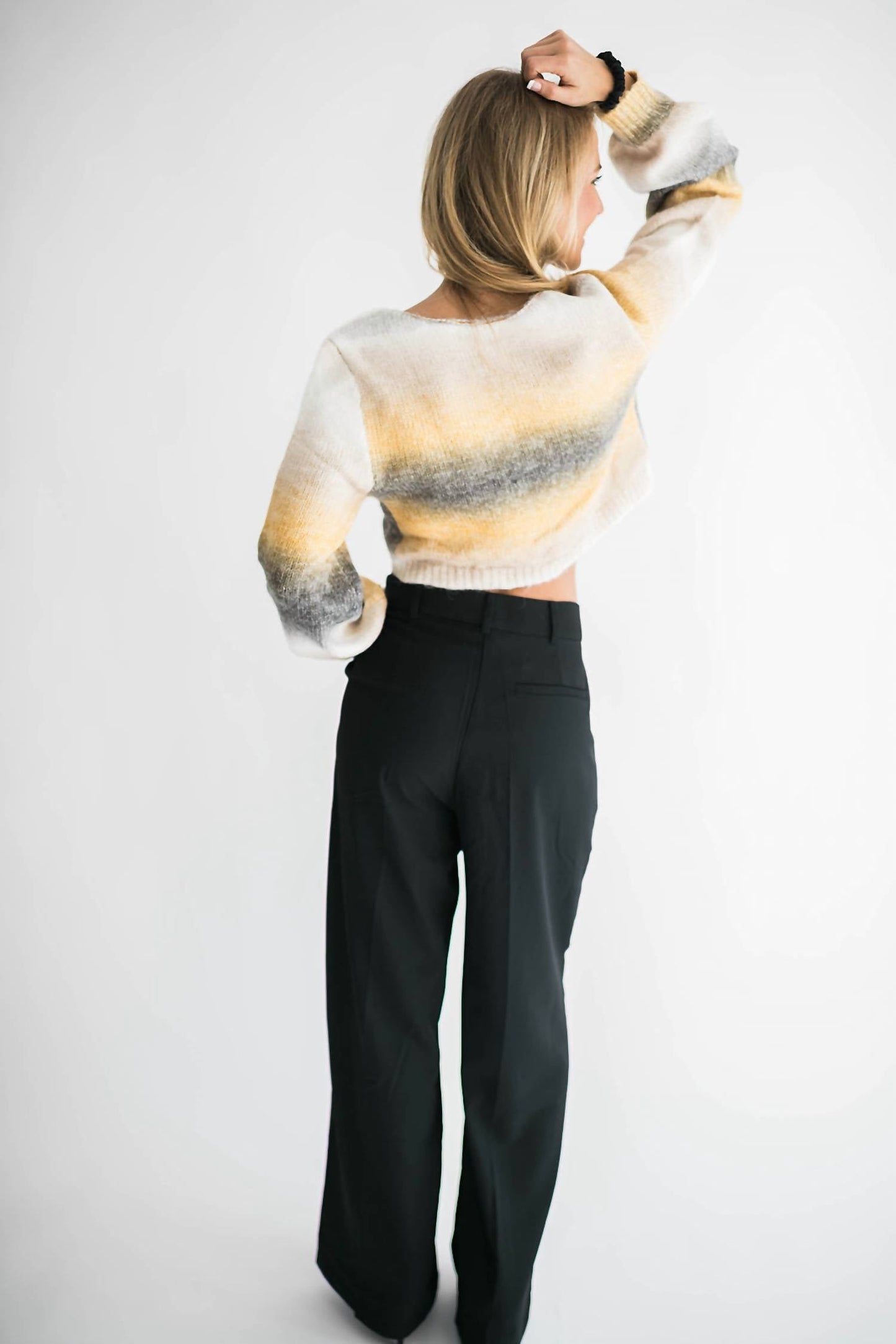 Falcon Park - Vera Striped Cropped Sweater