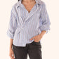 Cissa - Open Neckline Overshirt
