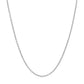 14k White Gold Round Cable Link Chain 1.3mm