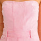 Le Lis - Strapless Denim Romper