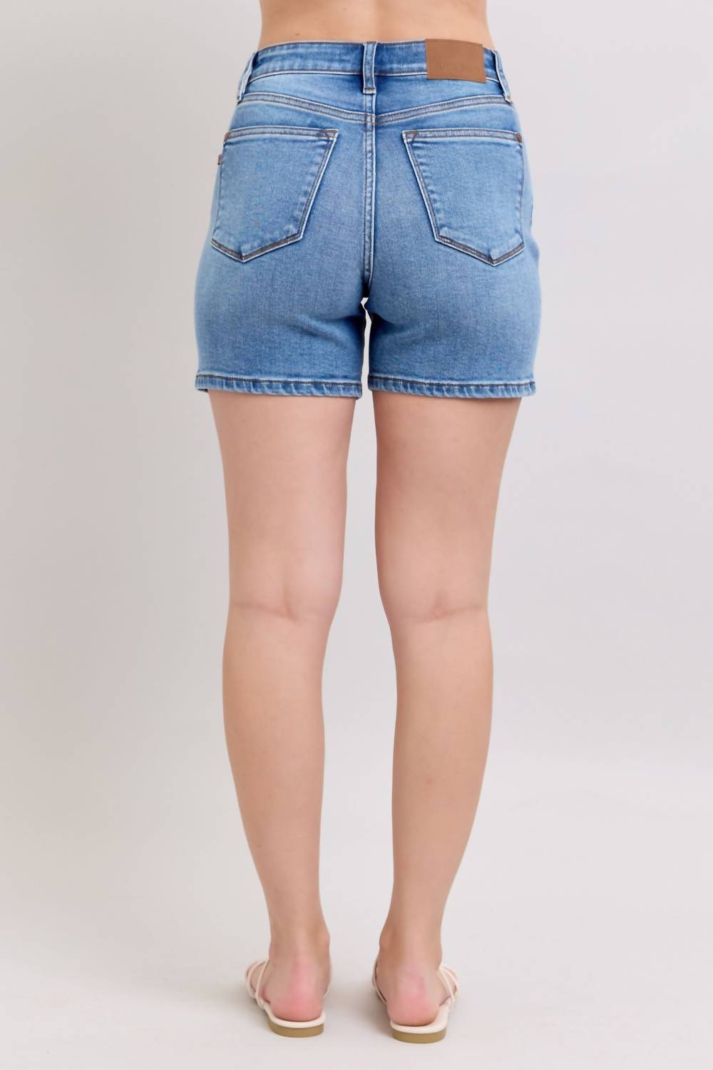 Judy Blue - Two Button Mid Length Dad Shorts