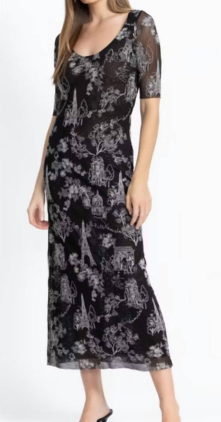 Johnny Was - Vestido midi de malha Maya