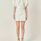 2.7 August Apparel - Laced Up Puff Sleeve Mini Dress
