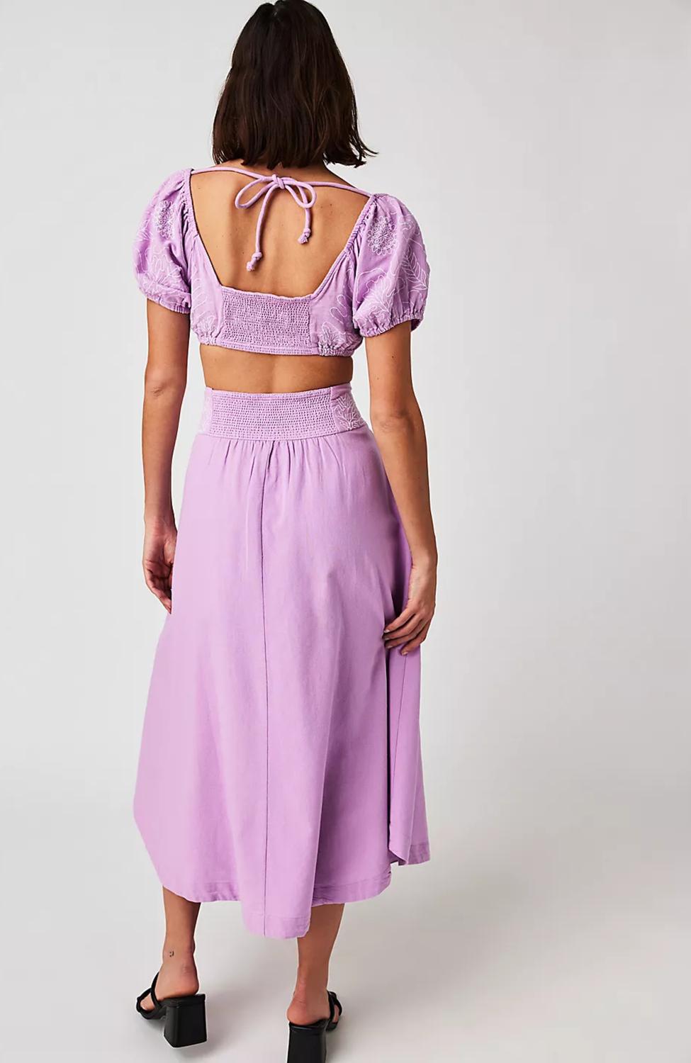 Free People - Lotus Crop Top And Skirt Set