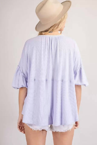143 Story - Embroidered Dolman Top