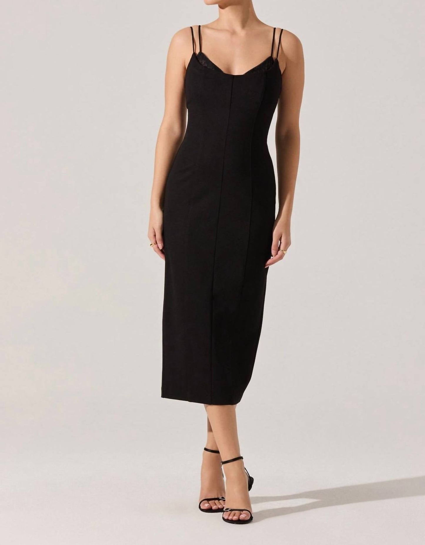 Astr - Allura Peekaboo Lace Midi Dress