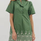 Entro - Contrast Embroidered Floral Dress