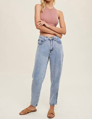 Lista de desejos - Calça jeans folgada e folgada