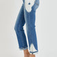 Risen - High Rise Medium Bleach Denim Jeans