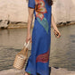 Oliphant - Short Sleeve Shift Maxi Dress