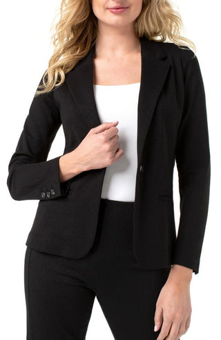 Liverpool Los Angeles Liverpool Fitted Knit Blazer in Black at Nordstrom, Size Large