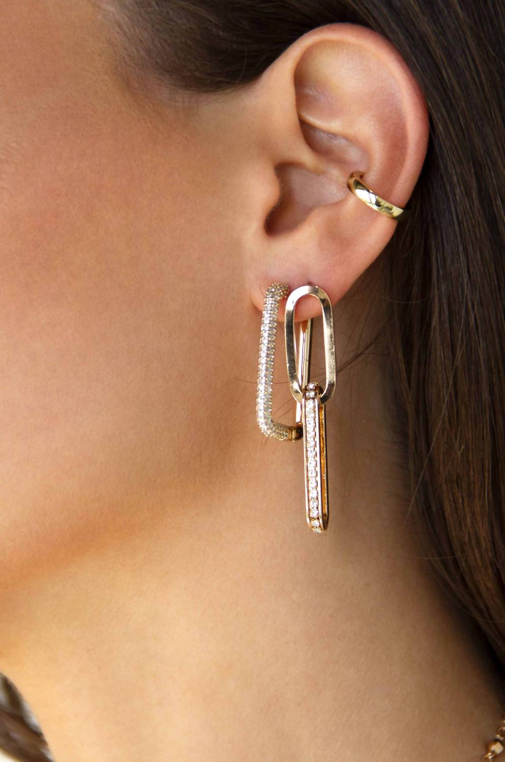 Ettika - Women's Crystal Link Earrings