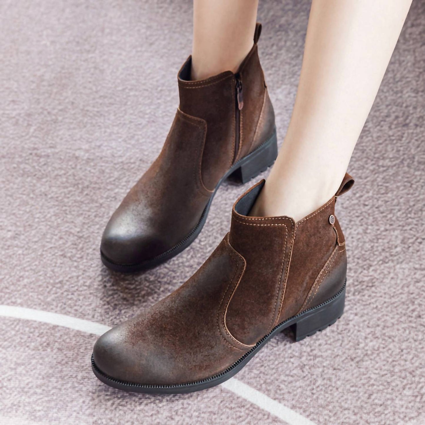 Bussola - Women's Adora Zipper Ankle Boots