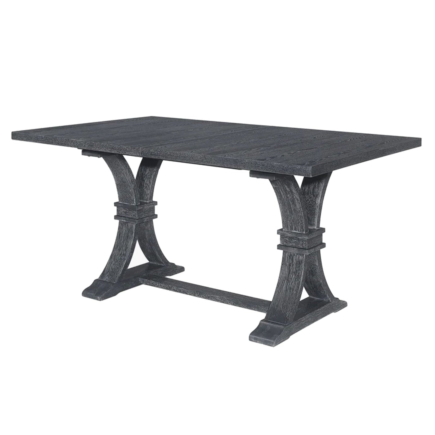 Devingo Extendable Dining Table Rustic Style - Gray