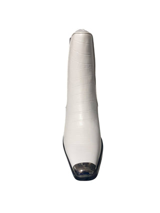 Senso - Botas femininas Sky Ice de couro com relevo de crocodilo até a panturrilha