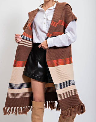 Easel - Knitted Sweater Kimono