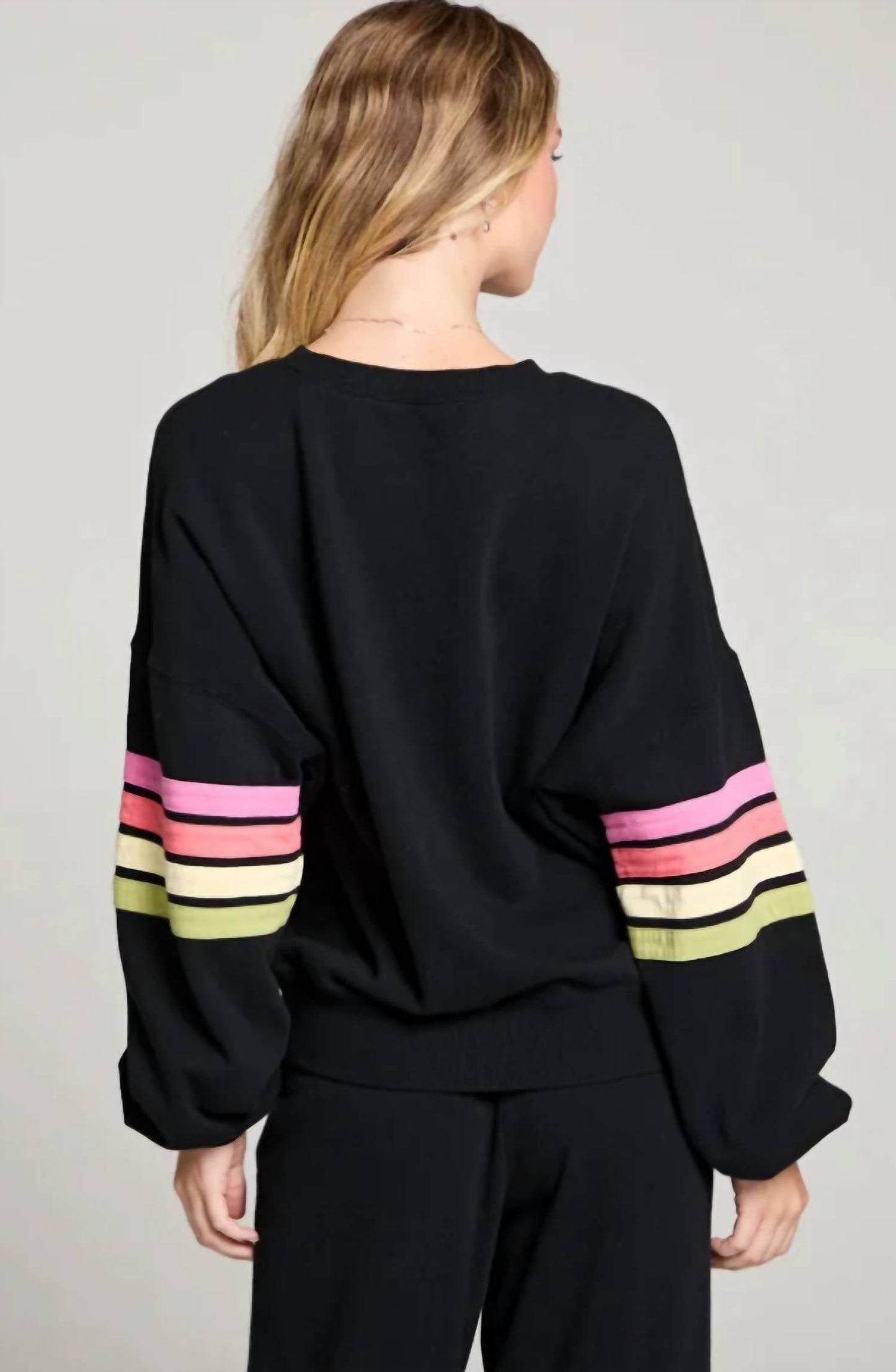 Chaser - Strappings Long Sleeve Pullover Rainbow
