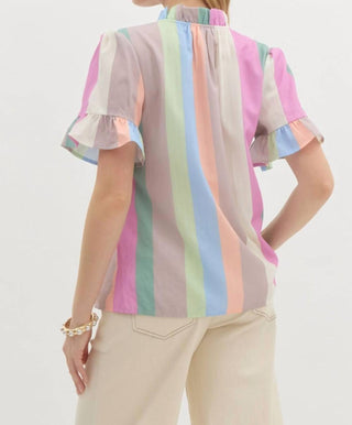 Entro - Blusa Listrada Pastel