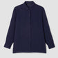 Eileen Fisher - Puckered Linen Stripe Classic Collar Shirt
