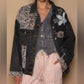 Pol - Oversized Denim Floral Jacket