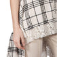 A'Reve - A'Reve Checkered Plaid Shirt Hi Lo - Ivory