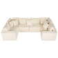 Modular U Shaped Sectional Sofa With Reversible Design
