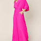Double Take - Chic Surplice Wide Leg Jumpsuit