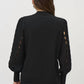 Joseph Ribkoff - Mock Neck Long Puff Sleeve Top