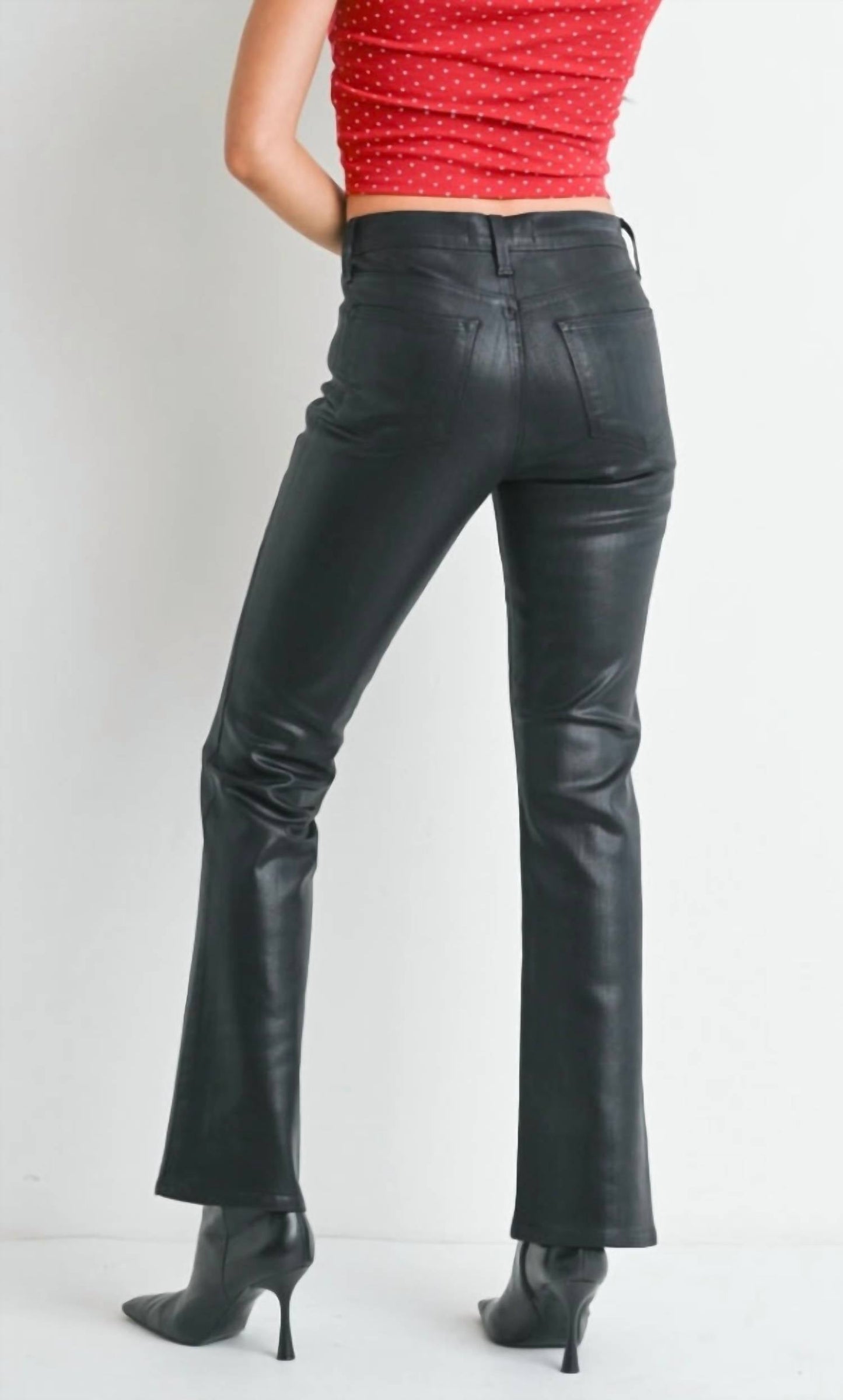 Just Black Denim - Coated Slim Bootcut Jean