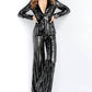 Jovani - Flare Leg Sequin Evening Pant And Blazer Suit