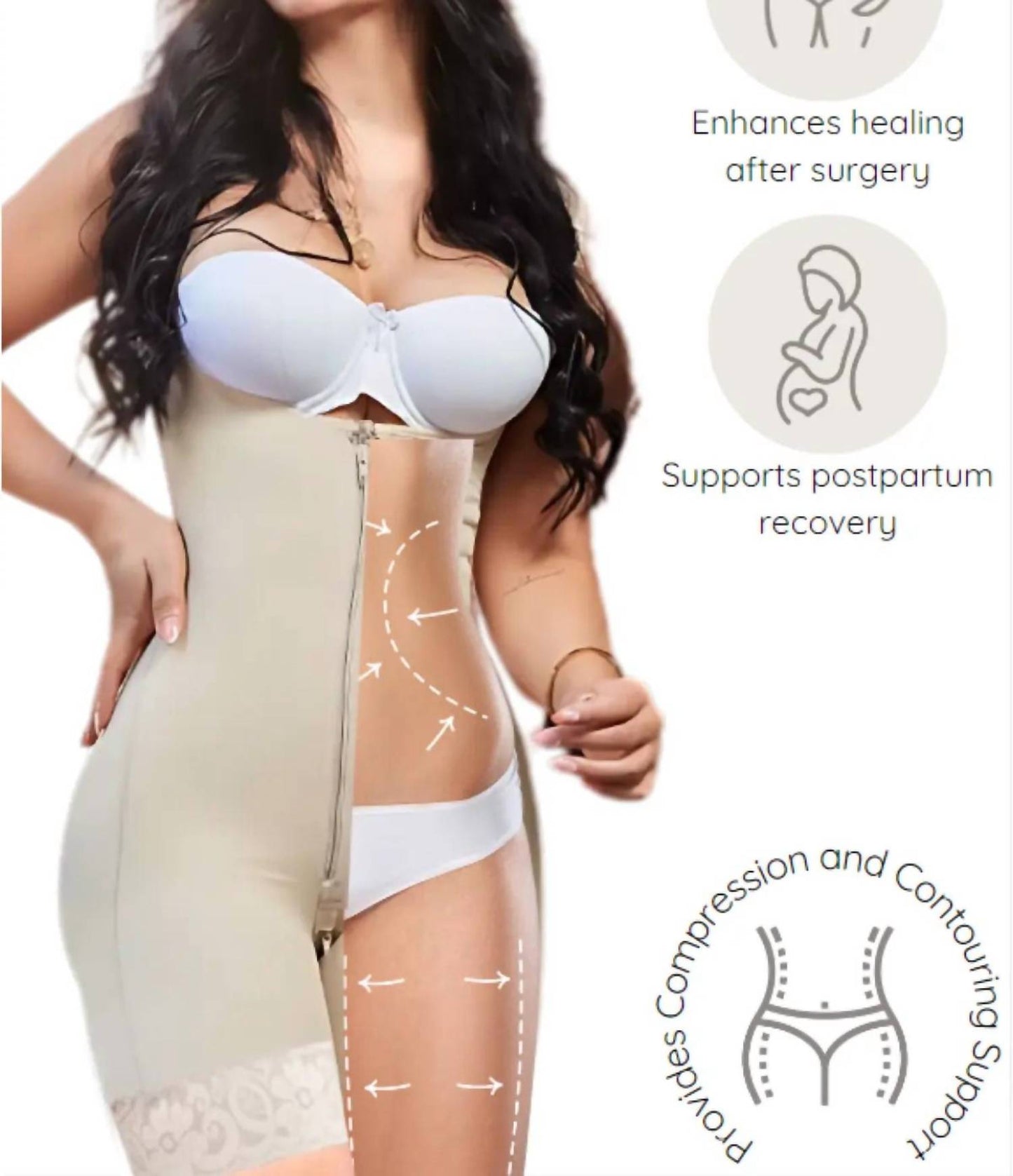 Siluets - Braless Mid-thigh Minimizer Bodysuit – Full Body Shaping & Everyday Comfort
