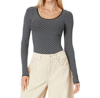 Free People - BLUSA DE MANGA LONGA COM CARTA DE AMOR