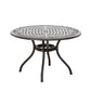 Tranquilius Outdoor Round Dining Table with Lattice Tabletop