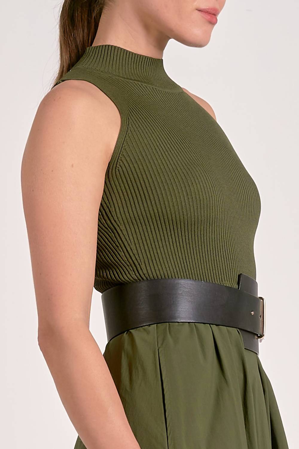 Elan - Elsie Mixed Media Maxi Dress