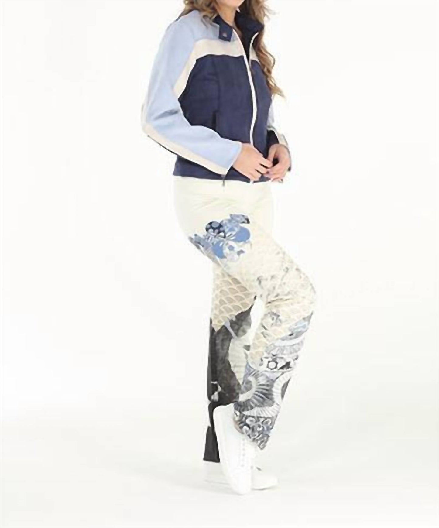 Paparazzi - Stretch French Terry Umbrella Print Lounge Pant With Raw Hem