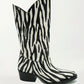 Che By Chelsey - Women's Zebra Texan Boots