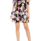 Ieena For Mac Duggal - Floral Bow Strap V-neck Mini Dress