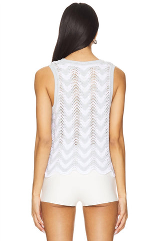 525 America - Kayla Chevron Scalloped Tank