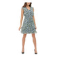 Tommy Hilfiger Women's Navy Floral Cap Sleeve Fit & Flare Dress