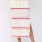 Fate - Stripe Crochet Midi Skirt