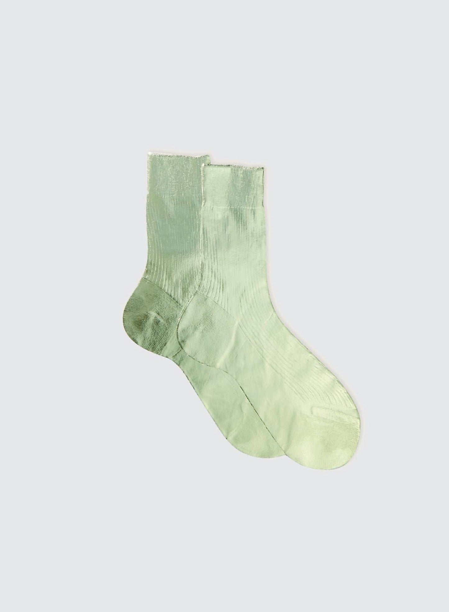 Maria La Rosa - Women's One Ribbed Laminated Metallic Socks