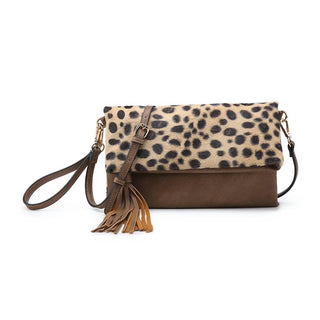 Jen &amp; Co. - Bolsa transversal feminina com aba e borla e estampa Appaloosa