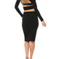 Kendall + Kylie - Compact Overlap Pencil Skirt