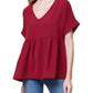 Entro - Textured Babydoll Top