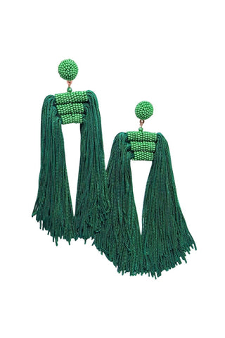 Hello Edie - Women's Lauren Beaded Tassel Earrings
