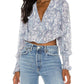 For Love & Lemons - Janelle Smocked Elastic Cuffs Top